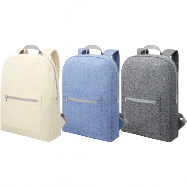Logo trade promotional gifts image of: Pheebs 450 g/m² recycled cotton and polyester backpack 10L