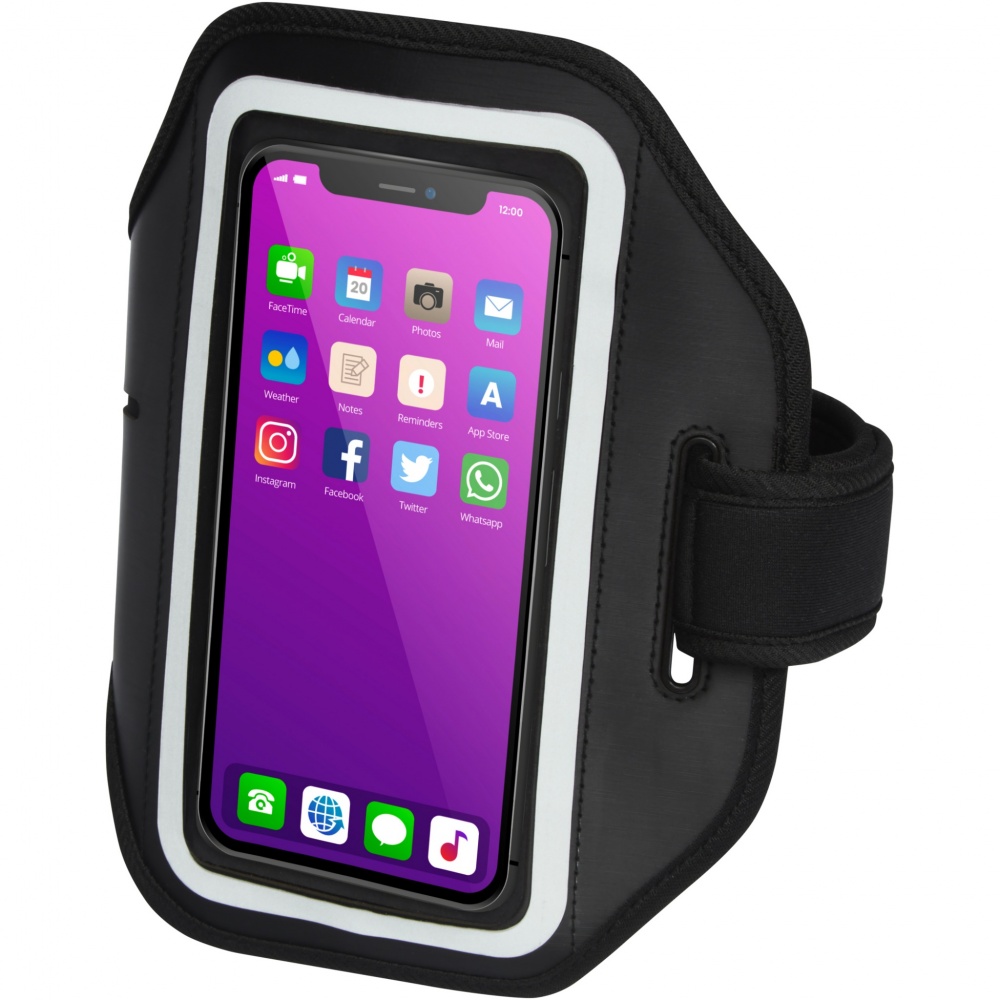 Logo trade promotional item photo of: Haile reflective smartphone bracelet with transparent cover