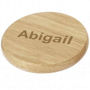 Logo trade advertising product photo of: Scoll wooden coaster with bottle opener