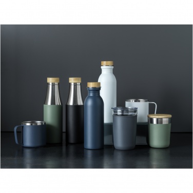 Logo trade promotional products image of: Hulan 540 ml copper vacuum insulated stainless steel bottle with bamboo lid