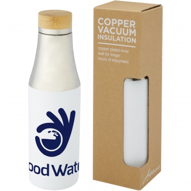 Logotrade promotional products photo of: Hulan 540 ml copper vacuum insulated stainless steel bottle with bamboo lid