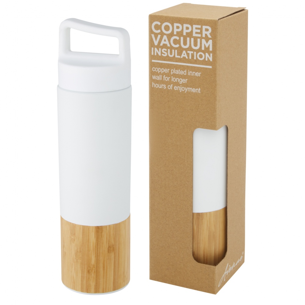 Logotrade promotional giveaway image of: Torne 540 ml  stainless steel bottle with bamboo outer wall