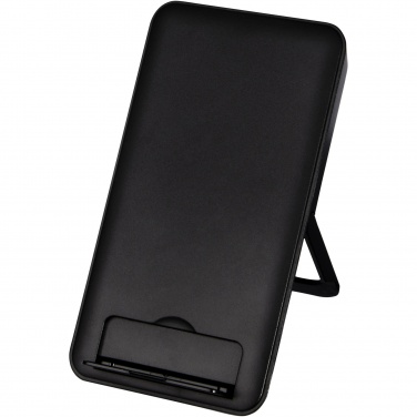 Logo trade promotional merchandise picture of: Loop 10W recycled plastic wireless charging pad with phone stand