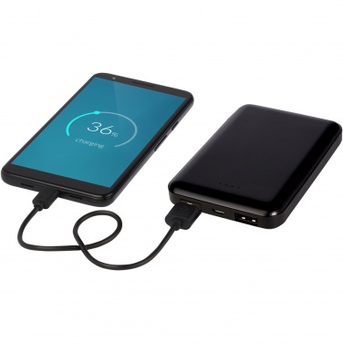 Logo trade promotional item photo of: Gleam 5000 mAh ultra slim light-up power bank
