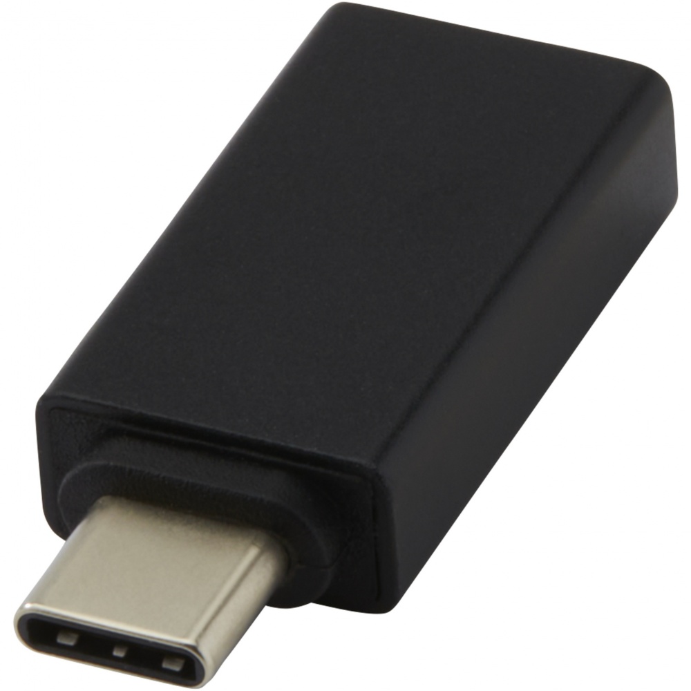 Logo trade promotional merchandise photo of: ADAPT aluminum USB-C to USB-A 3.0 adapter