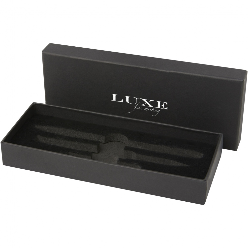 Logo trade business gifts image of: Tactical Dark duo pen gift box