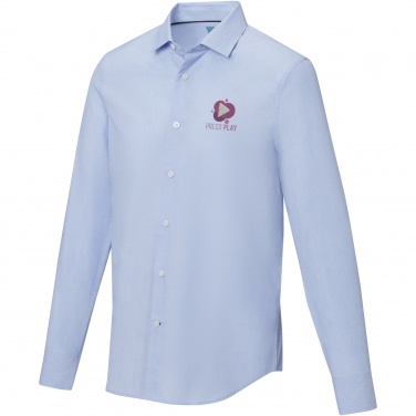 Logo trade promotional merchandise photo of: Cuprite long sleeve men's organic shirt