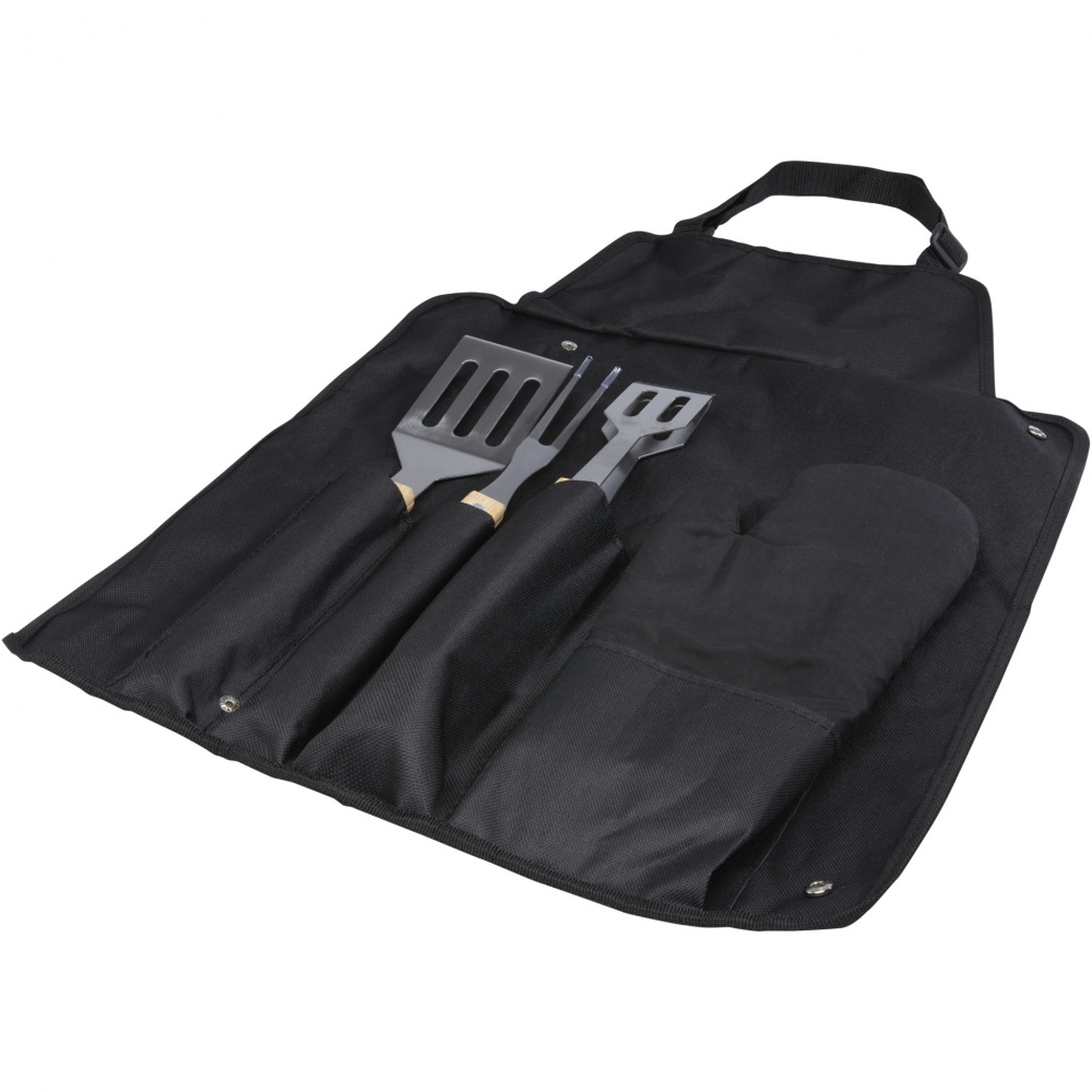 Logotrade promotional product picture of: Gril 3-piece BBQ tools set and glove 