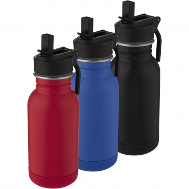 Logotrade corporate gift picture of: Lina 400 ml stainless steel sport bottle with straw and loop