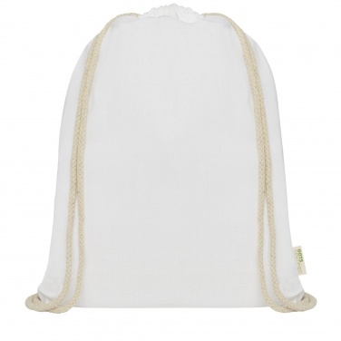 Logo trade corporate gift photo of: Orissa 140 g/m² organic cotton drawstring bag 5L