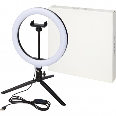 Logo trade corporate gift photo of: Studio ring light for selfies and vlogging with phone holder and tripod