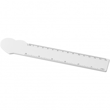 Logotrade promotional gift image of: Tait 15 cm heart-shaped recycled plastic ruler