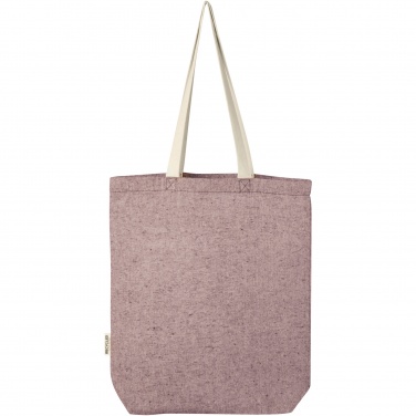 Logotrade promotional product image of: Pheebs 150 g/m² recycled cotton tote bag with front pocket 9L