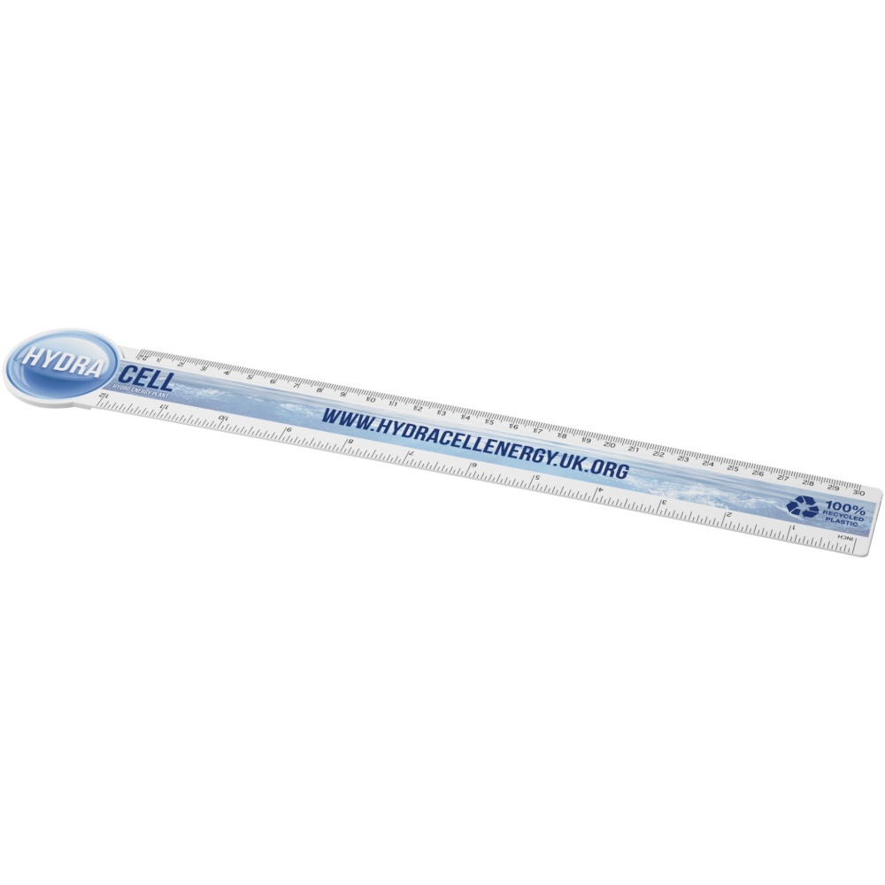 Logotrade promotional items photo of: Tait 30cm circle-shaped recycled plastic ruler