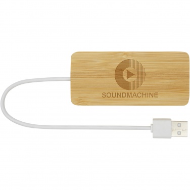 Logo trade promotional products image of: Tapas bamboo USB hub