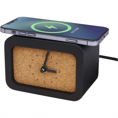 Logotrade promotional giveaway image of: Momento wireless limestone charging desk clock