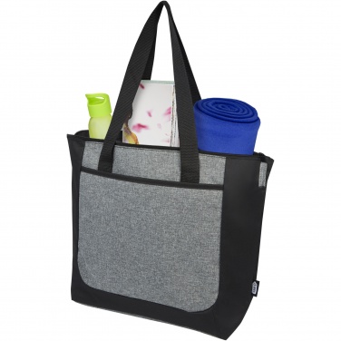 Logotrade promotional product image of: Reclaim GRS recycled two-tone zippered tote bag 15L