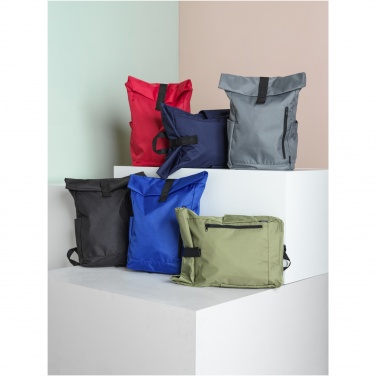 Logo trade corporate gift photo of: Byron 15.6" GRS RPET roll-top backpack 18L