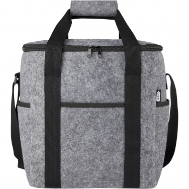 Logo trade corporate gifts image of: Felta GRS recycled felt bottle cooler bag 21L
