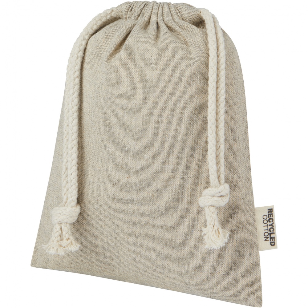 Logotrade promotional items photo of: Pheebs 150 g/m² GRS recycled cotton gift bag small 0.5L