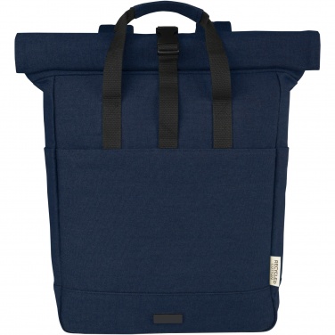 Logotrade advertising product picture of: Joey 15” GRS recycled canvas rolltop laptop backpack 15L