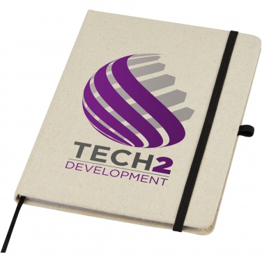 Logo trade promotional items image of: Tutico organic cotton hardcover notebook