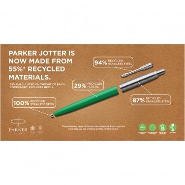Logo trade promotional items image of: Parker Jotter Recycled ballpoint pen