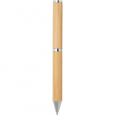 Logotrade promotional gift image of: Apolys bamboo ballpoint and rollerball pen gift set 