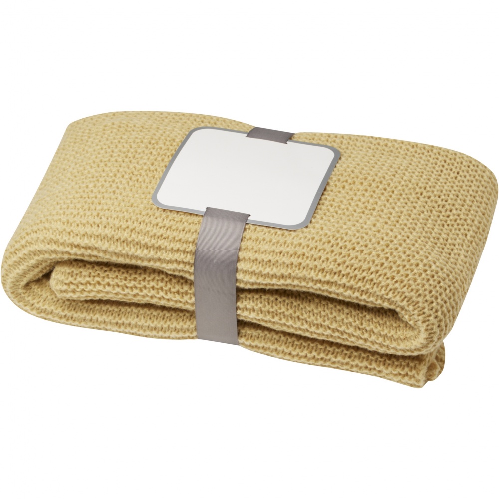 Logotrade promotional item picture of: Suzy 150 x 120 cm GRS polyester knitted blanket