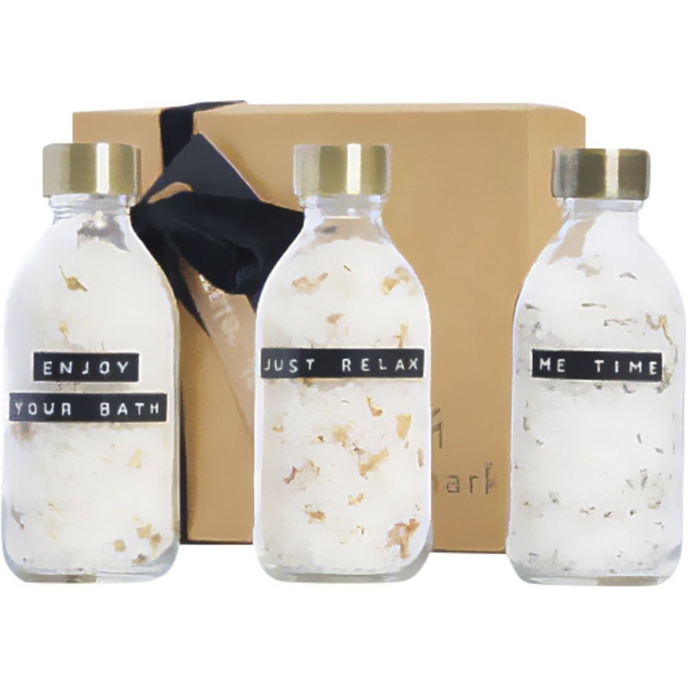 Logo trade corporate gift photo of: Wellmark Just Relax 3-piece 200 ml bath salt gift set