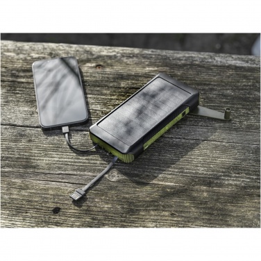 Logo trade promotional products picture of: Soldy 10.000 mAh RCS recycled plastic solar dynamo power bank 