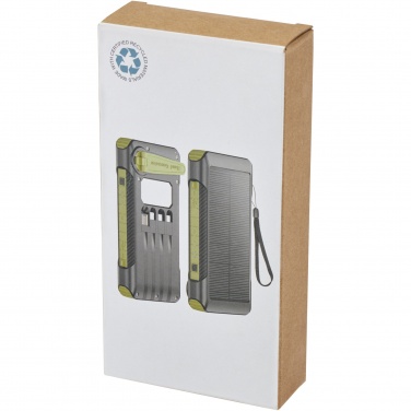 Logo trade promotional item photo of: Soldy 10.000 mAh RCS recycled plastic solar dynamo power bank 
