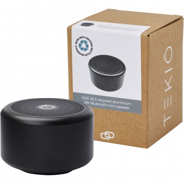 Logo trade advertising products picture of: Rise 3W RCS recycled aluminium Bluetooth® mini speaker 