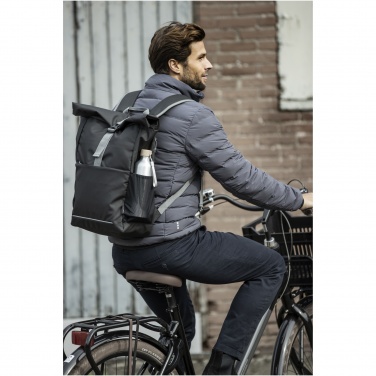 Logo trade promotional products image of: Aqua 15" GRS recycled water resistant roll-top bike bag 20L