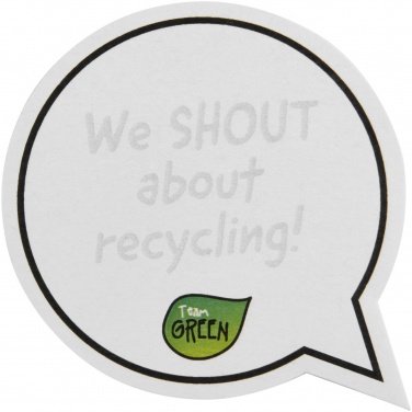 Logotrade business gift image of: Sticky-Mate® speech bubble-shaped recycled sticky notes