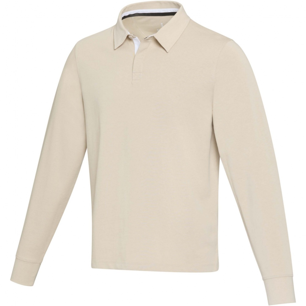 Logo trade business gift photo of: Clyde unisex organic rugby polo sweatshirt