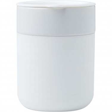 Logo trade promotional giveaways image of: Java 330 ml ceramic tumbler with silicone wrap and plastic lid