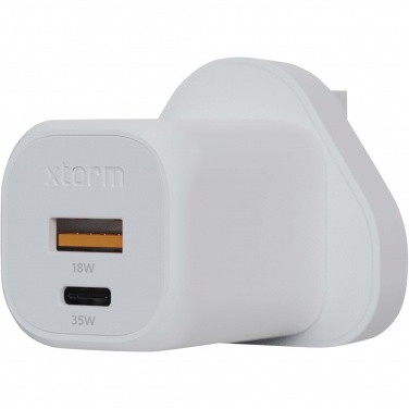 Logo trade promotional products picture of: Xtorm XEC035 GaN² Ultra 35W wall charger - UK plug