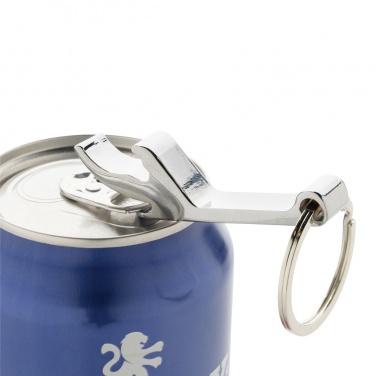 Logotrade promotional products photo of: RCS recycled zinc alloy bottle opener keychain