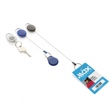 Logo trade business gift photo of: RCS recycled ABS roller clip keychain