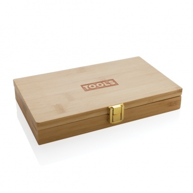 Logo trade promotional gift photo of: Carvine 21 pcs bamboo tool set