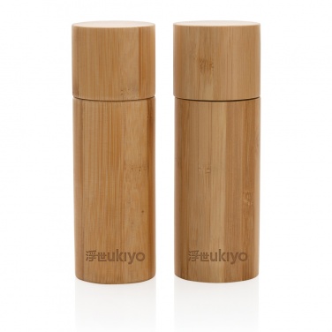 Logotrade promotional merchandise photo of: Ukiyo bamboo salt and pepper mill set