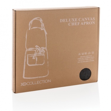 Logo trade promotional giveaways image of: Deluxe canvas chef apron