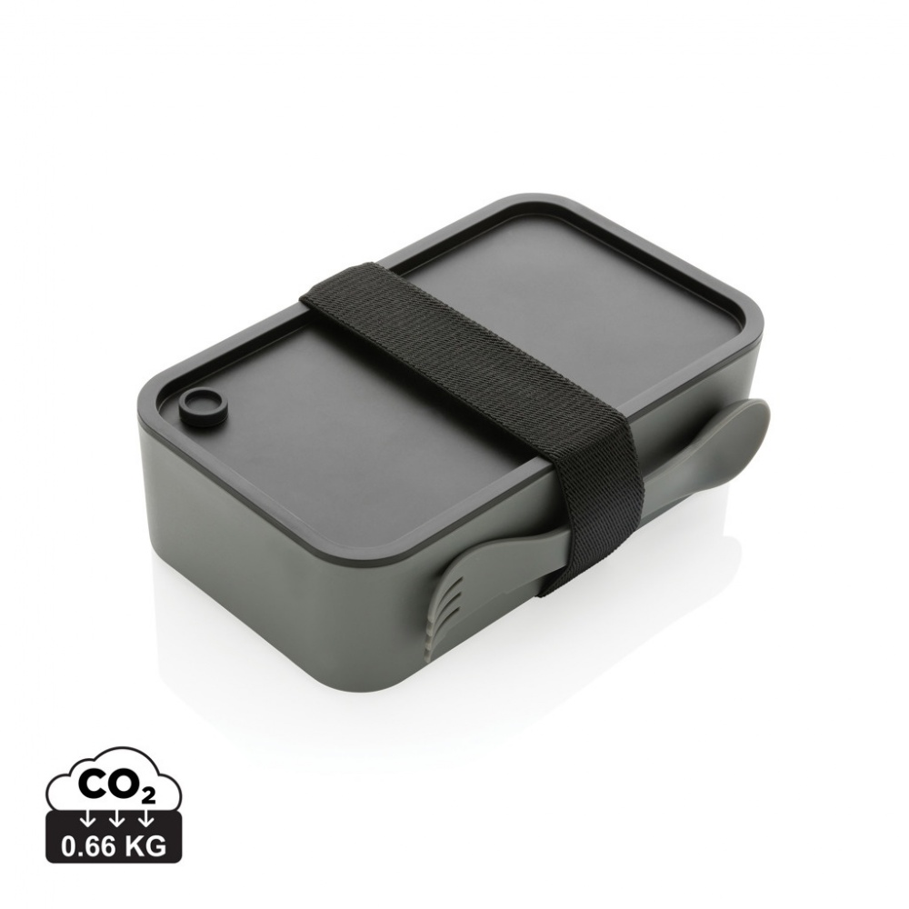 Logotrade advertising product picture of: GRS recycled PP lunch box with spork