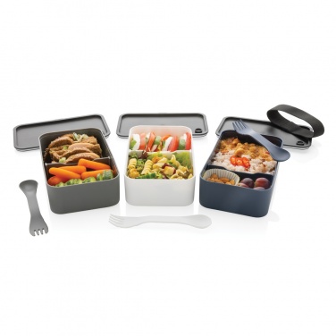Logotrade business gifts photo of: GRS recycled PP lunch box with spork