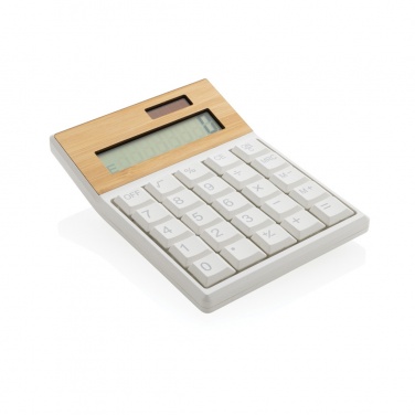 Logotrade corporate gift image of: Utah RCS recycled plastic and  bamboo calculator