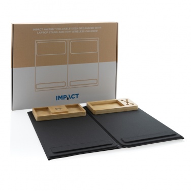 Logo trade promotional giveaway photo of: Impact AWARE RPET Foldable desk organizer with laptop stand