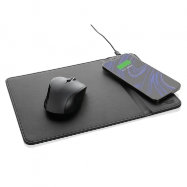 Logotrade promotional gifts photo of: Swiss Peak RCS recycled PU 10W wireless charging mousepad