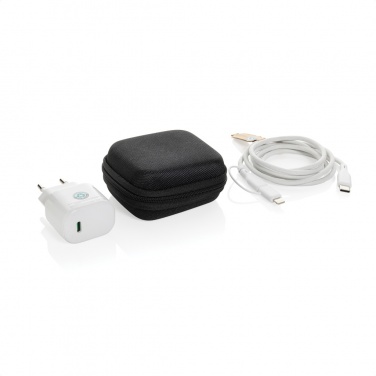 Logotrade promotional merchandise picture of: Boost RCS reycled PET 20W type C 2 pcs charging set