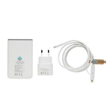 Logotrade advertising products photo of: Surge RCS recyled PET 20W type C 3 pcs charging set